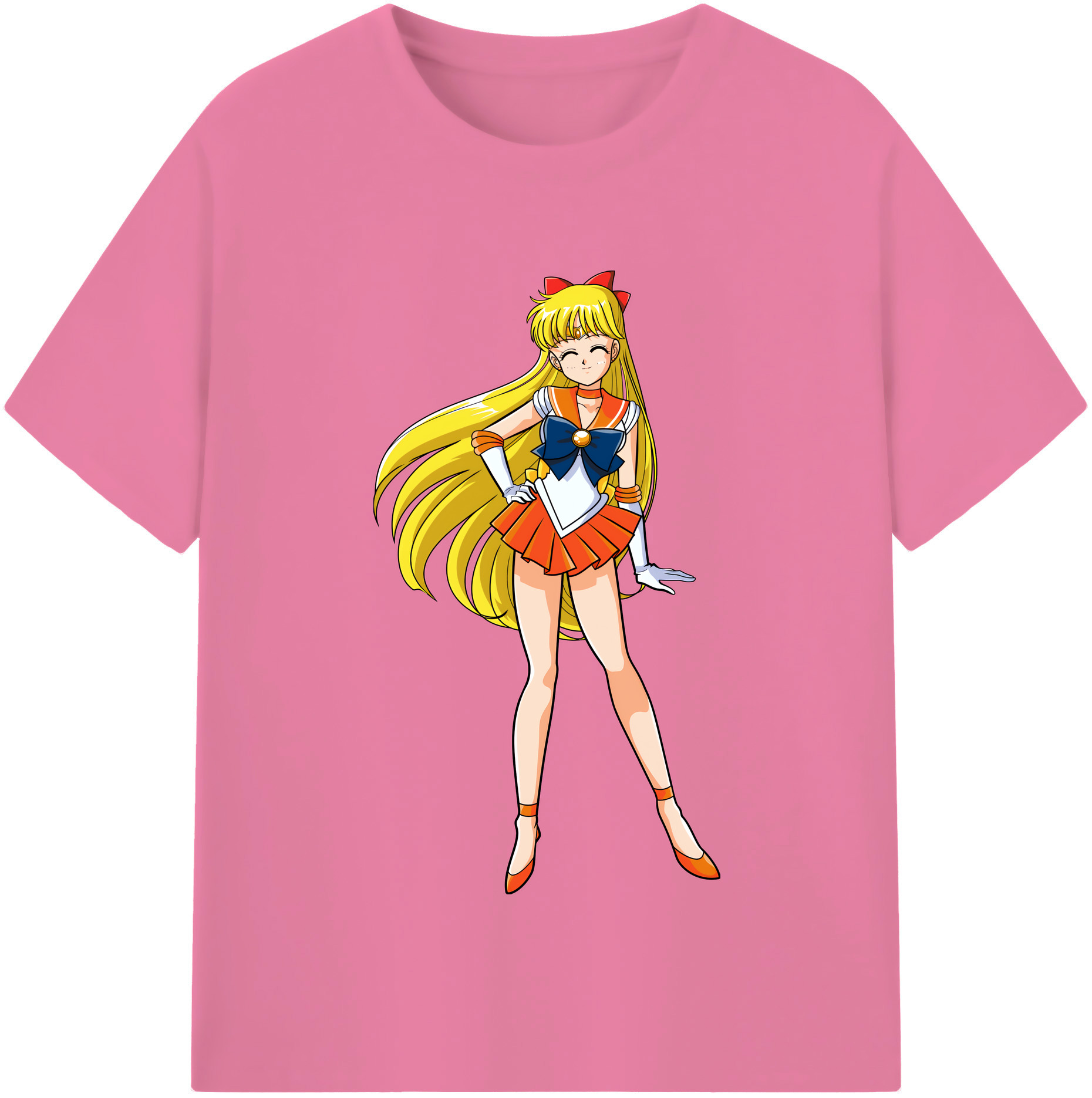 （画像用） 美少女戦士セーラームーン 愛野 美奈子 あいの みなこ Sailor Moon Aino Minako 綿100％半袖Tシャツ（フロントプリント）